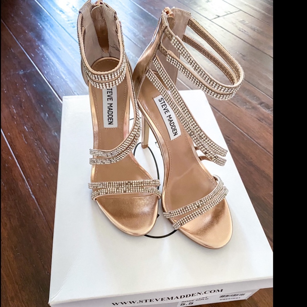 Steve Madden Sweetest Stiletto • Rose Gold • 5.5